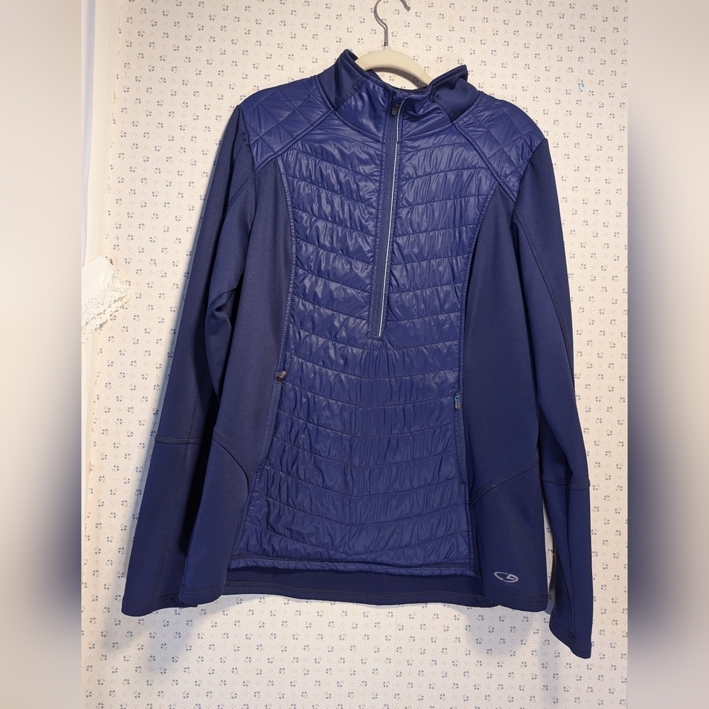 Champion Duo Dry half zip pullover XL purple partial puffer Venture warm